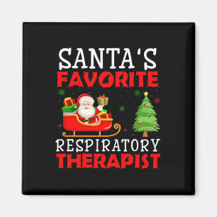 Juloutfitter Santas favoritrespirator Magnet
