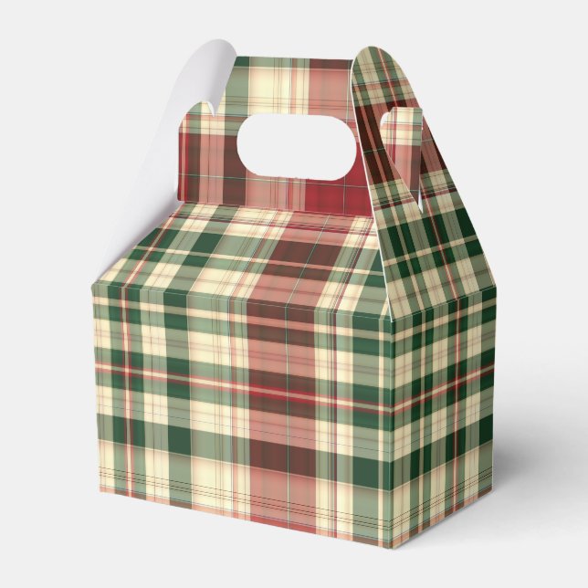 Julpadd 14-PARTESFAVOR BOX, Gable Presentaskar (Framsidan Sidan)