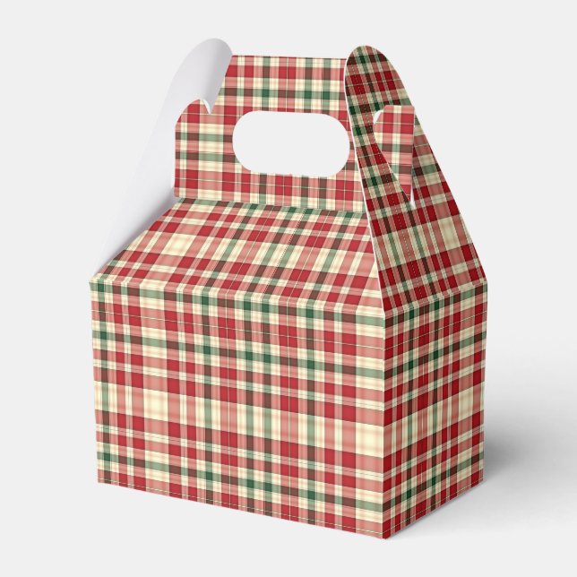 Julpadd 18-PARTESFAVOR BOX, Gable Presentaskar (Framsidan Sidan)