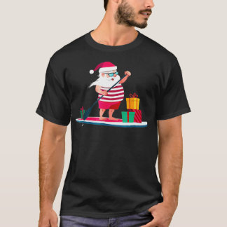 Julpadleboardtomten i Simma Kort T Shirt