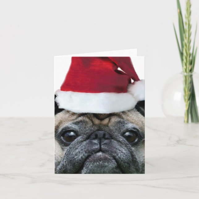 Julpagg-hund Helgkort (Framsida)
