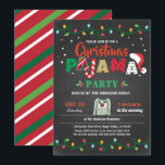 Julpajama party julfest-chalkboard inbjudningar<br><div class="desc">[All text är redigerbar,  förutom "PAJAMA"] Hämta den här snyggten nu! Tillfälle: Jul party,  julfest,  party, ,  babydusch,  födelsedagsfest,  pension etc. Tema: Julpajama Stil: modernt,  chic,  glatt,  roligt Färg: rött,  vitt,  grönt,  festligt färg. Grafik: bakgrundsbild på ritbord,  candy cane,  färgstarkt julkljus,  pajama,  Jultomten hat,  jultypografi</div>