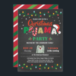 Julpajama party julfest-chalkboard inbjudningar<br><div class="desc">[All text är redigerbar,  förutom "PAJAMA"] Hämta den här snyggten nu! Tillfälle: Jul party,  julfest,  party, ,  babydusch,  födelsedagsfest,  pension etc. Tema: Julpajama Stil: modernt,  chic,  glatt,  roligt Färg: rött,  vitt,  grönt,  festligt färg. Grafik: bakgrundsbild på ritbord,  candy cane,  färgstarkt julkljus,  pajama,  Jultomten hat,  jultypografi</div>