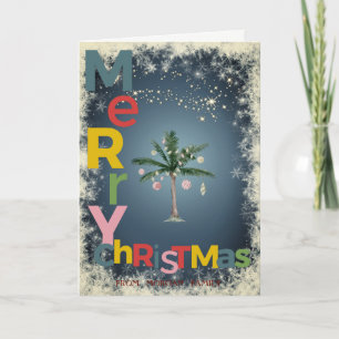 Julpalmen Färgstark God Jul Helgkort