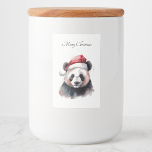 Julpanda, anpassade mat etikett