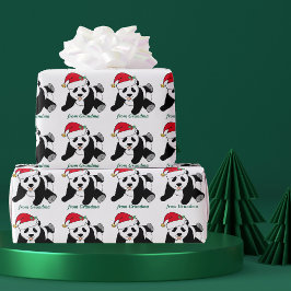 Julpanda Bear Personlig från ditt namn Presentpapper