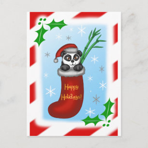 Julpanda Helg Vykort
