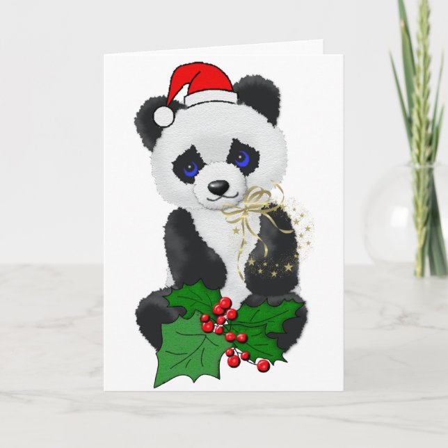Julpanda Helgkort (Framsida)