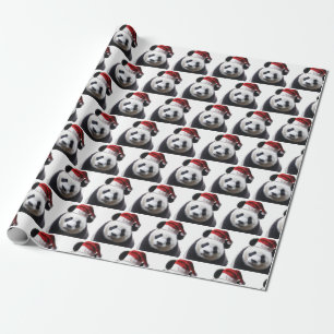 Julpanda med Santa Hat Presentpapper