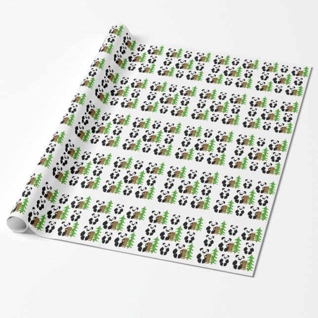 Julpandabjörnar Presentpapper (Utrullad)