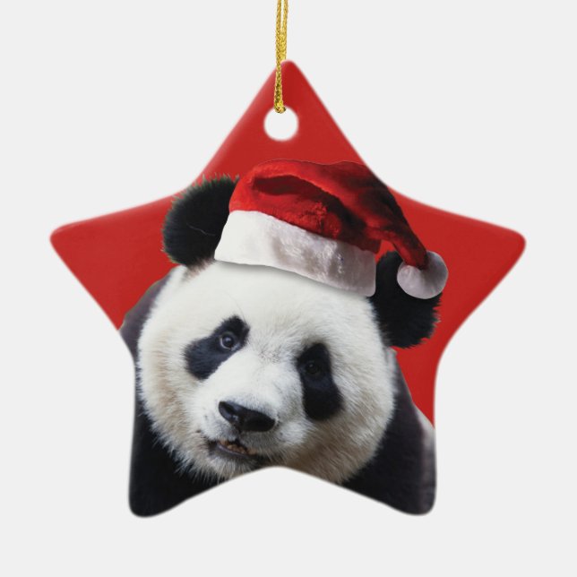 Julpandabjörnen Julgransprydnad Keramik (Framsidan)