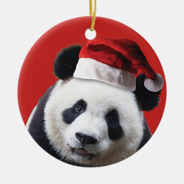 Julpandabjörnen Julgransprydnad Keramik (Framsidan)