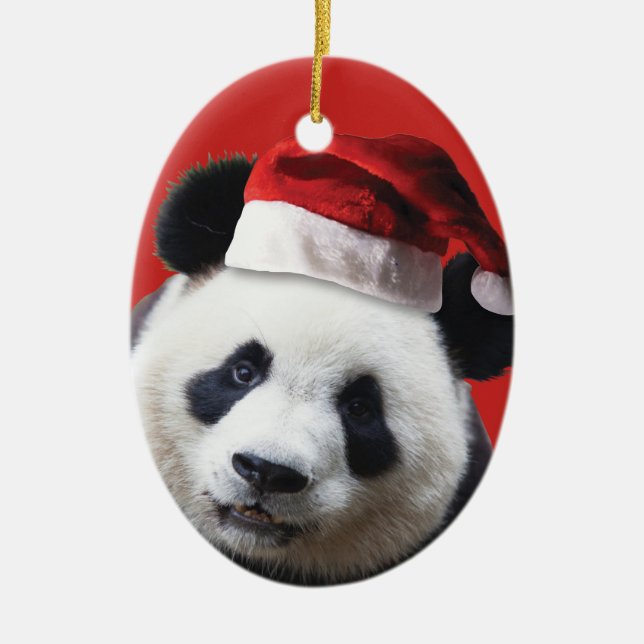 Julpandabjörnen Julgransprydnad Keramik (Framsidan)
