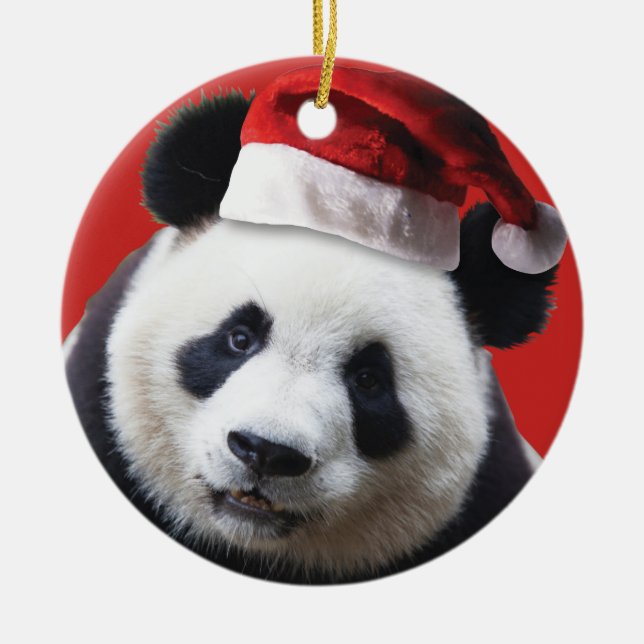 Julpandabjörnen Julgransprydnad Keramik (Framsidan)