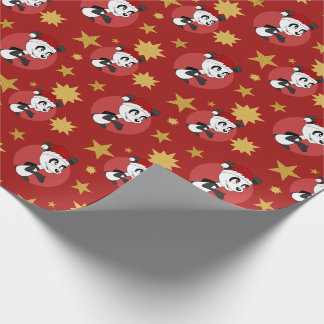 Julpandasammanslutning papper tecknad presentpapper