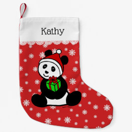 JulPandaSanta hatt Liten Julstrumpa