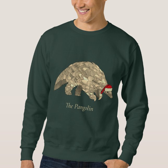 Julpangolin-utrotningshotad Djurmiljö Lång Ärmad Tröja (Framsida)