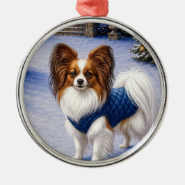 Julpapillon julgransprydnad metall