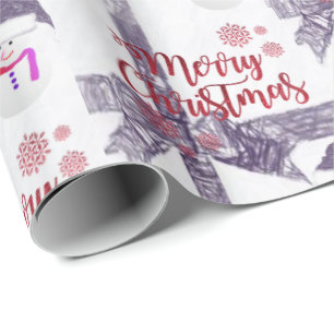 Julpapper God Jul Snömannen