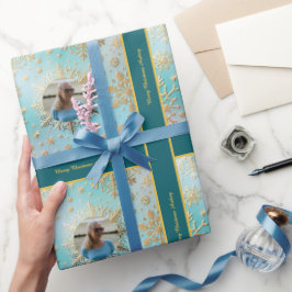 Julpapper med foto och text