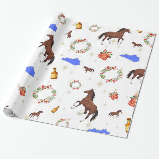 Julpapper med hästar från Kentucky