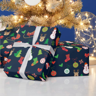Julpapper med julfigurer