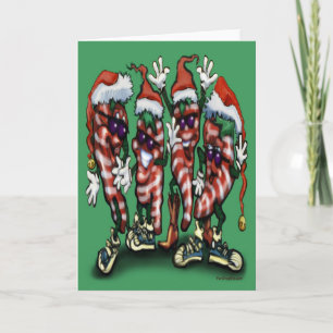 Julpaprika candy cane helgkort