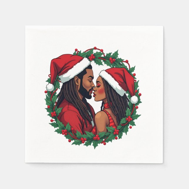 Julpar - Svarta Kärlek Pappersservett (Framsidan)