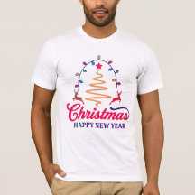 Julpar T-shirt för par – Matchande julträdskläder