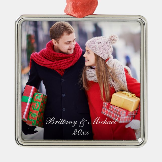 Julparafoto Ornament År WSq (Framsidan)