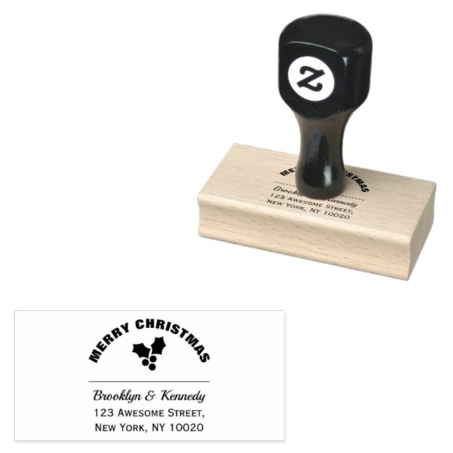 Julparnamn Typografi Returadress Stämpel (Stämplad)
