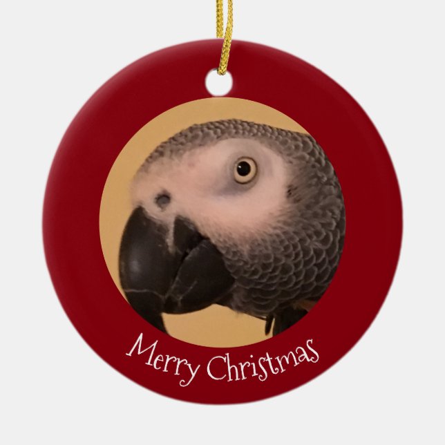 Julparrot Festive Helgdag Julgransprydnad Keramik (Framsidan)