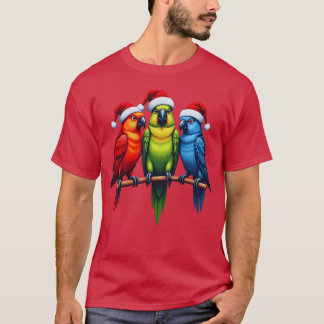 Julparrots Santa Funny Julafton Bird Vacation g T Shirt