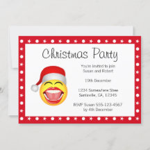 Julpartiets inbjudan Roligt Santa Inbjudan