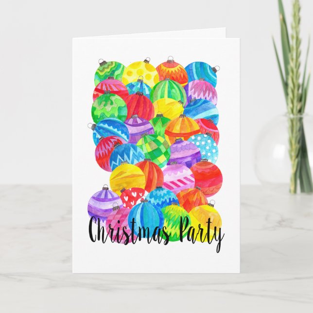 Julpartiets inbjudan , vattenfärgbubblor (Framsida)
