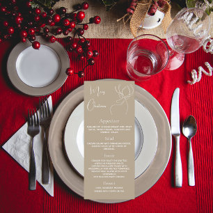 Julparty beige ren nordisk middagsmeny meny