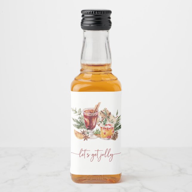 Julparty Etikett för Spritdrycker (Framsida)