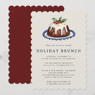 Julparty Festiv Julbrunch Jul Inbjudningar