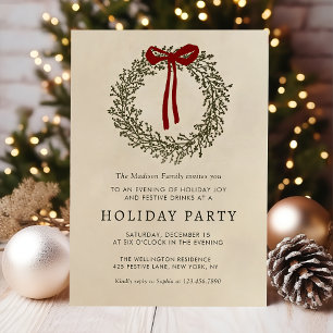 Julparty Festiv Julkrans Inbjudan