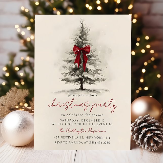 Julparty Festiv Julkrans Inbjudan (Skapare uppladdad)