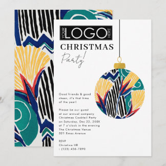 Julparty Firman Logo Snygg Prydnad Xmas Inbjudningar