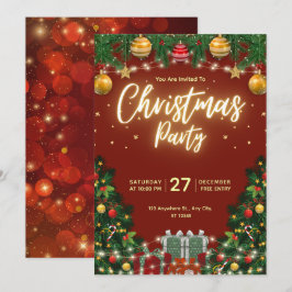 Julparty Flyer Inbjudningar
