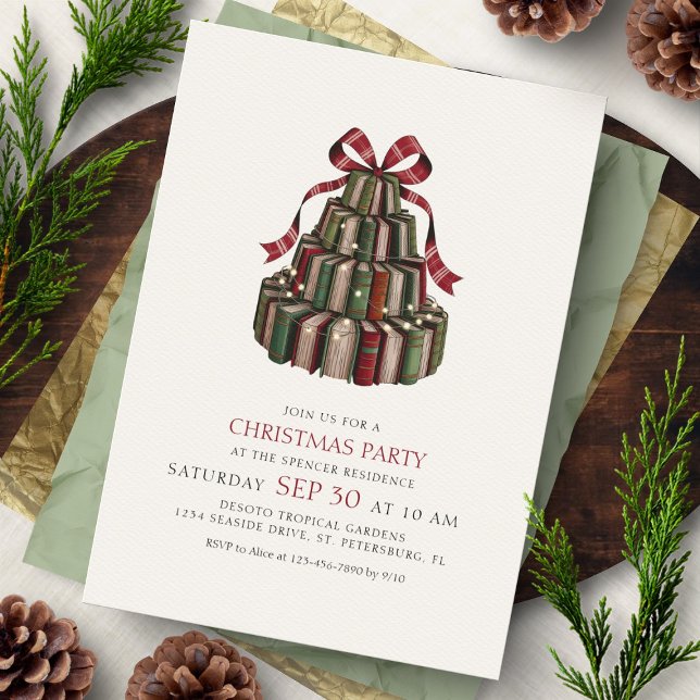 Julparty för bokklubb inbjudningar (Skapare uppladdad)