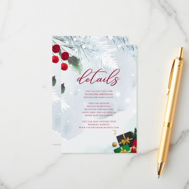 Julparty Gästinformation Tilläggskort (Fram/Back In Situ)