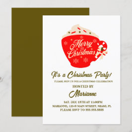 Julparty Glad varm choklad-mugg Inbjudningar