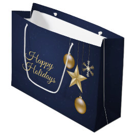 Julparty Guld Ornament Marinblå Elegant