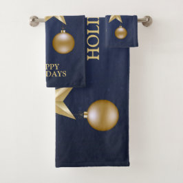 Julparty Guld Ornament Marinblå Elegant