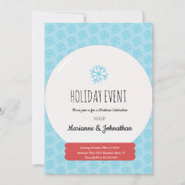 Julparty Handritad Snöglob Snöflinga Inbjudningar