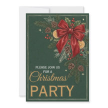 Julparty Holiday Grön Botanisk Röd slinga