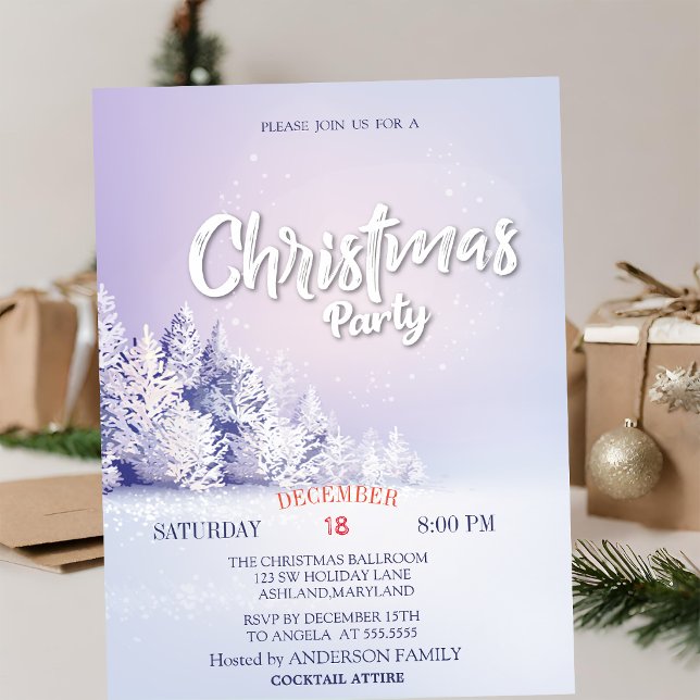 Julparty i tallskogen inbjudningar (Skapare uppladdad)